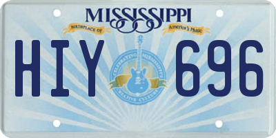 MS license plate HIY696