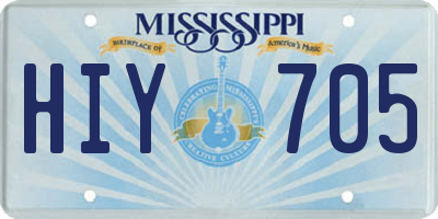 MS license plate HIY705