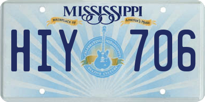 MS license plate HIY706