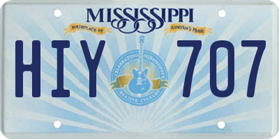 MS license plate HIY707