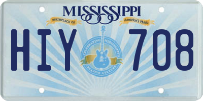 MS license plate HIY708