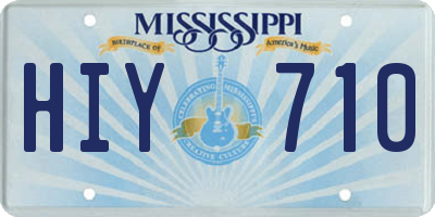 MS license plate HIY710