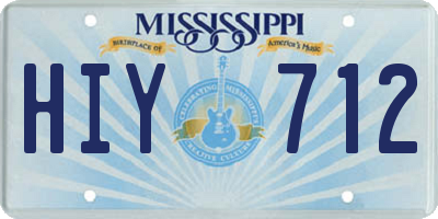 MS license plate HIY712