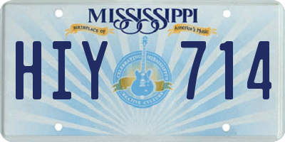 MS license plate HIY714