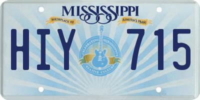 MS license plate HIY715