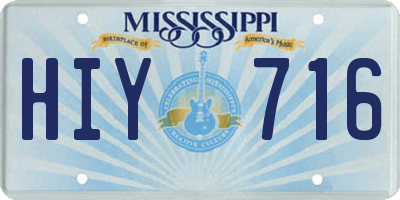 MS license plate HIY716