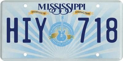MS license plate HIY718