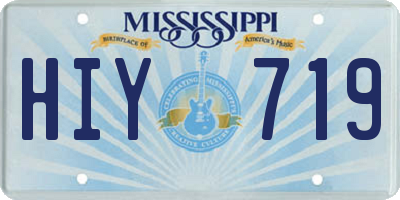 MS license plate HIY719