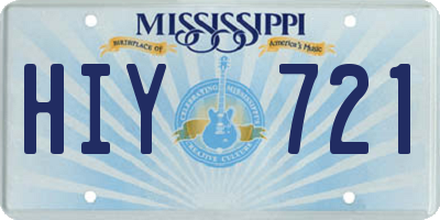 MS license plate HIY721