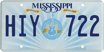 MS license plate HIY722