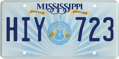 MS license plate HIY723
