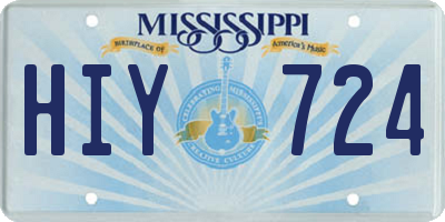 MS license plate HIY724