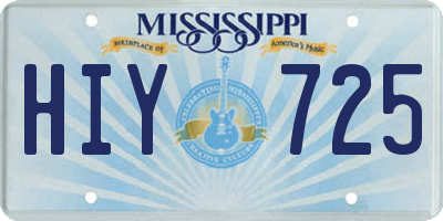 MS license plate HIY725