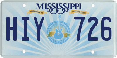 MS license plate HIY726