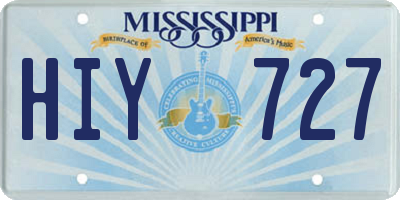 MS license plate HIY727