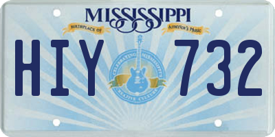 MS license plate HIY732