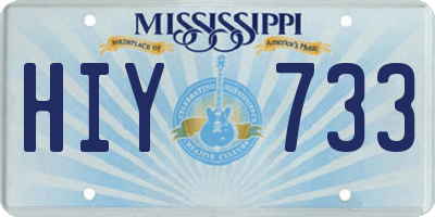 MS license plate HIY733