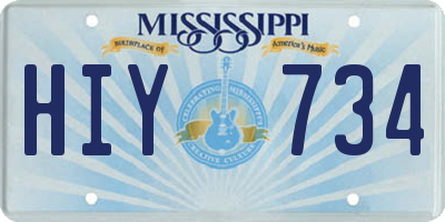 MS license plate HIY734