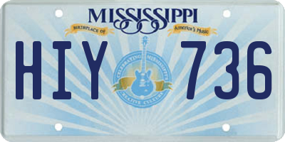 MS license plate HIY736