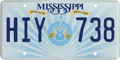 MS license plate HIY738