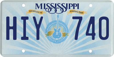 MS license plate HIY740