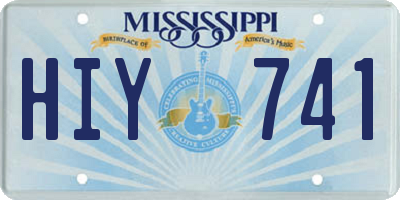 MS license plate HIY741
