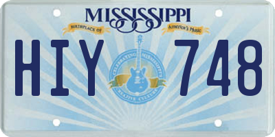 MS license plate HIY748