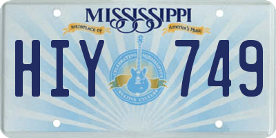 MS license plate HIY749