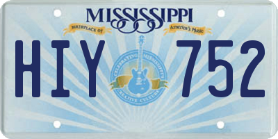 MS license plate HIY752