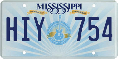 MS license plate HIY754