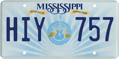 MS license plate HIY757