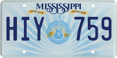 MS license plate HIY759