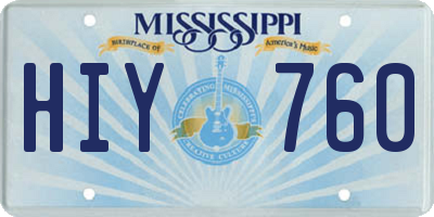MS license plate HIY760