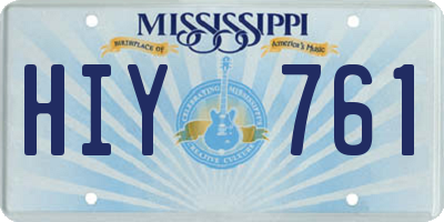 MS license plate HIY761