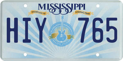 MS license plate HIY765