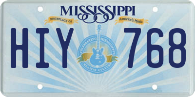 MS license plate HIY768