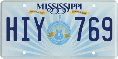 MS license plate HIY769