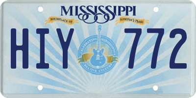 MS license plate HIY772
