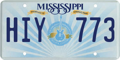 MS license plate HIY773