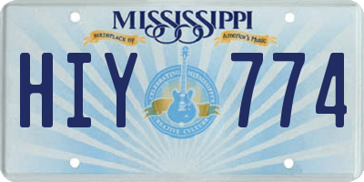 MS license plate HIY774