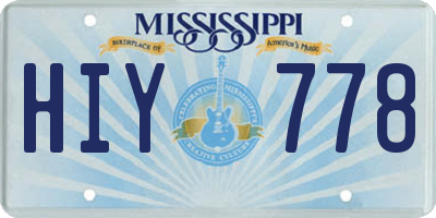 MS license plate HIY778