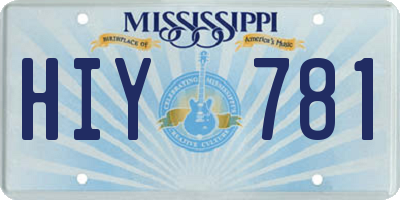 MS license plate HIY781