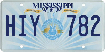 MS license plate HIY782