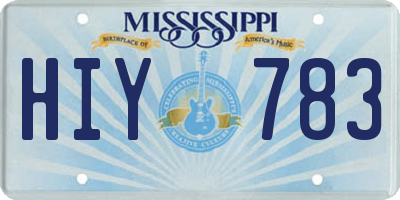 MS license plate HIY783