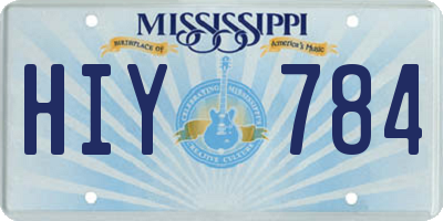 MS license plate HIY784