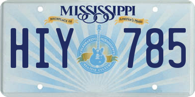 MS license plate HIY785