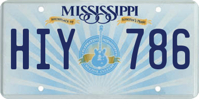 MS license plate HIY786