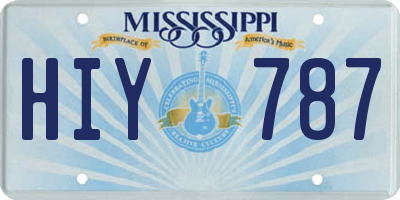 MS license plate HIY787
