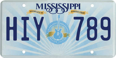 MS license plate HIY789