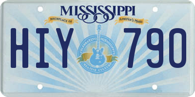MS license plate HIY790